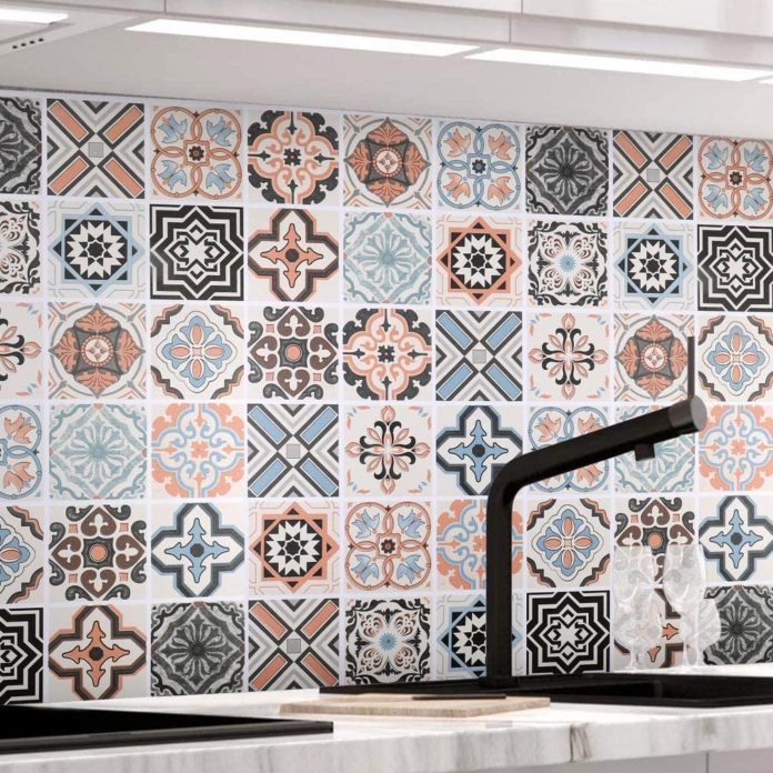 azulejo vinilico mosaico retro