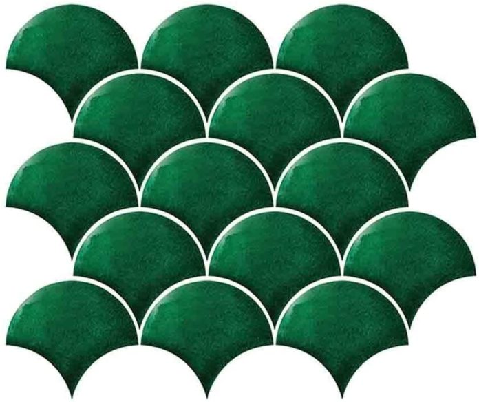 baldosa autoadhesiva escama verde
