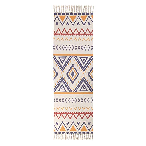 alfombra de algodón con formas geometricas estilo nordico
