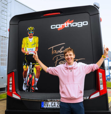 El ganador del Tour de Francia, Tadej Pogačar, confía en Carthago para sus competiciones