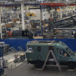 Construcción del Venture S en la cadena de montaje de la fábrica de Hymer